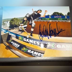 Bucky lasek signed photo tony hawk skateboard x games powell peralta supreme